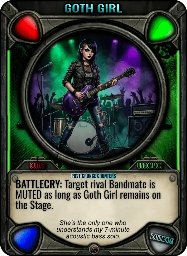 Goth Girl Card