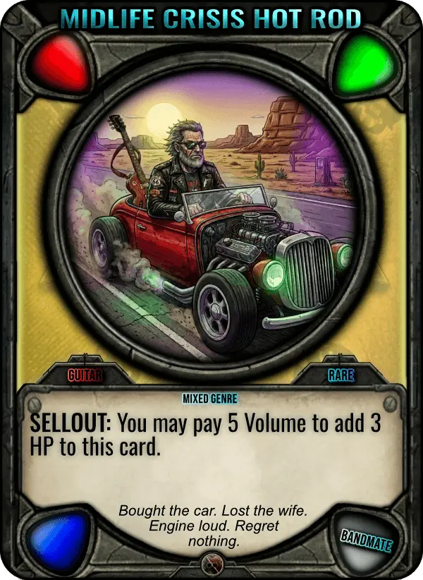 Mid-Life Crisis Hotrod Card