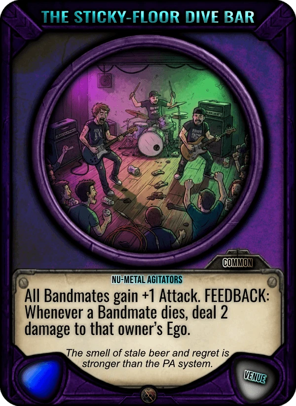 Sticky Floor Dive Bar Card